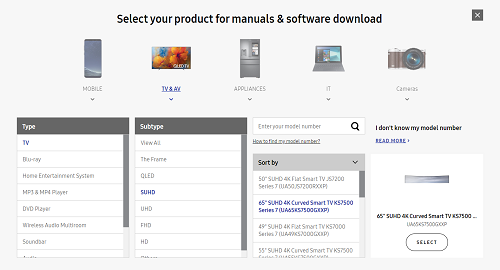Samsung tv manual download of update windows 10