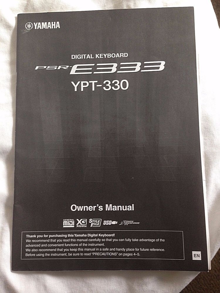 Yamaha psr e 333 user manual free